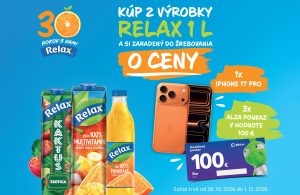 30 rokov Relax: Vyhraj iPhone a poukážky do Alzy